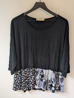Chalet Et Ceci Women's Art to Wear Artsy Lagenlook Bamboo Shirt 2X